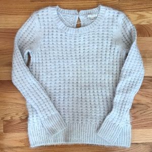 LC Lauren Conrad Sweater Light Blue Fuzzy Sweater